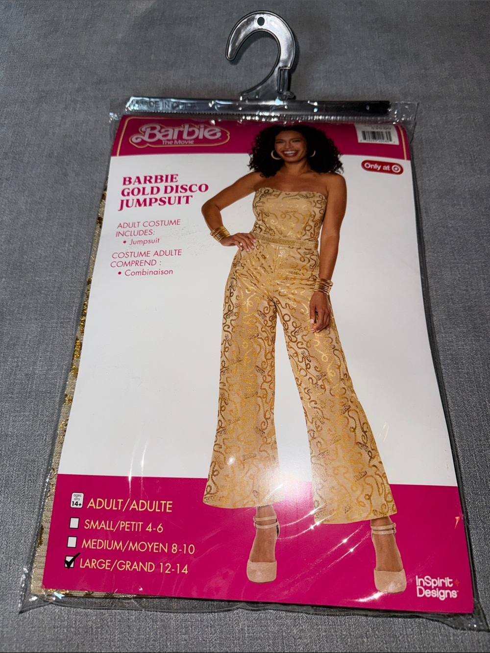 Barbie Metallic Gold Strapless Disco Jumpsuit